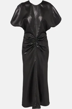 Victoria Beckham Abito midi con lamé e ruches