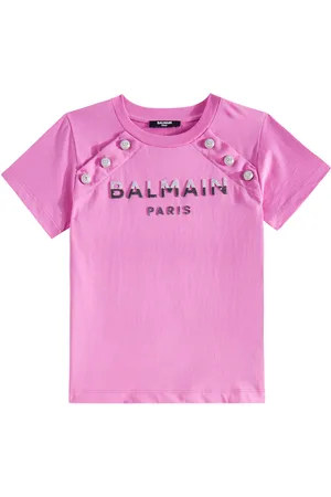 Balmain T-shirt in jersey di cotone con logo