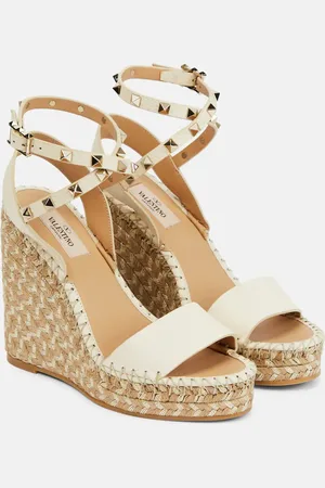 VALENTINO GARAVANI Sandali Rockstud in pelle con zeppa
