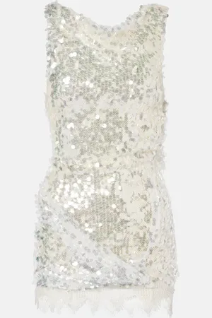 CHRISTOPHER ESBER Abito corto Opaline con paillettes e pizzo