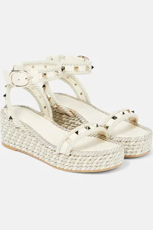 VALENTINO GARAVANI Espadrillas Rockstud in pelle con zeppa