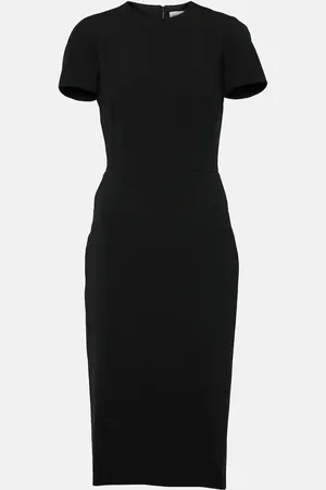 Victoria Beckham Abito midi Fitted T-Shirt in crêpe