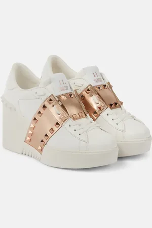 VALENTINO GARAVANI Sneakers Open Disco in pelle con zeppa
