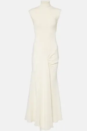 Victoria Beckham Abito lungo in jersey a collo alto