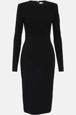 Victoria Beckham Abito midi in crêpe di lana