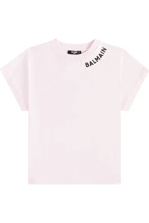 Balmain T-shirt in jersey di cotone con logo