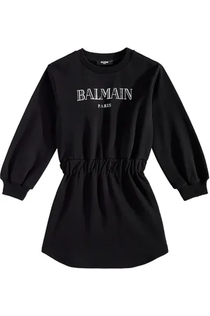 Balmain Abito in jersey di cotone con logo