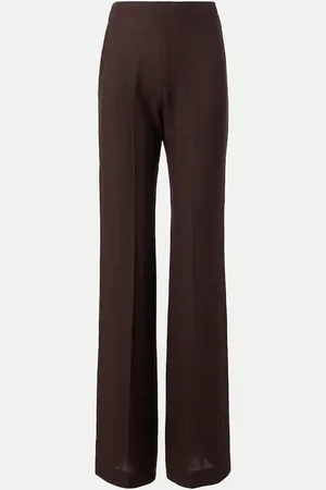 Loro Piana Pantaloni flared Timi in crêpe di lino