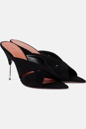 Amina Muaddi Sandali Samantha 95 in suede