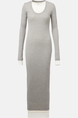 Jil Sander Abito lungo in jersey di cotone