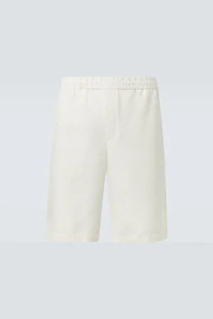 Gucci Shorts in misto lino GG