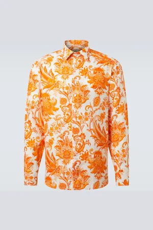 Etro Camicia Roma in lino con stampa