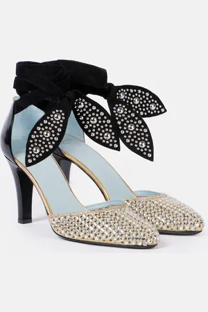 VALENTINO GARAVANI Pumps Foliefoliage 85 in suede e pelle