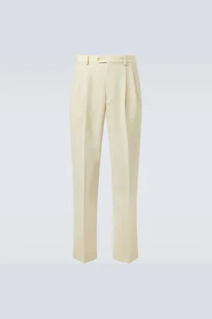 Auralee Pantaloni regular in lana e mohair