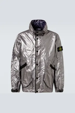 Stone Island Giacca in tessuto tecnico metallizzato