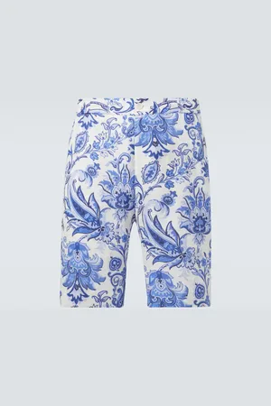 Etro Bermuda in lino con stampa