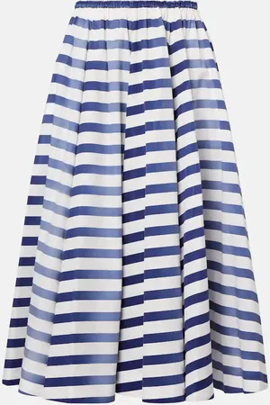 Prada Gonna midi in popeline di cotone