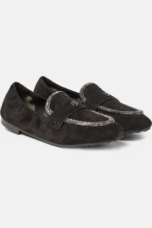 Tory Burch Mocassini in suede con cristalli