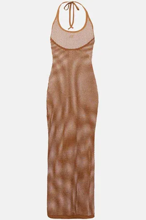 Courrèges Courrèges Abito midi in mesh di cotone