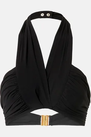 Balmain Top bikini con scollo all’americana