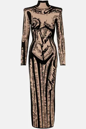 Balmain Abito lungo in maglia