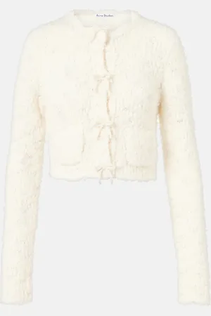 Acne Studios Cardigan cropped in misto lana