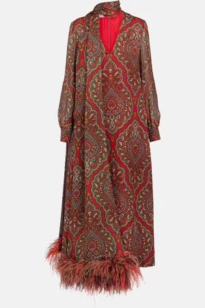 VALENTINO Abito lungo Voyage Imaginaire in georgette