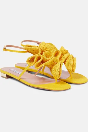 Aquazzura Sandali Noches Tropicales in rafia