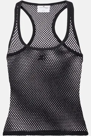 Courrèges Courrèges Tank top Scuba in mesh di cotone