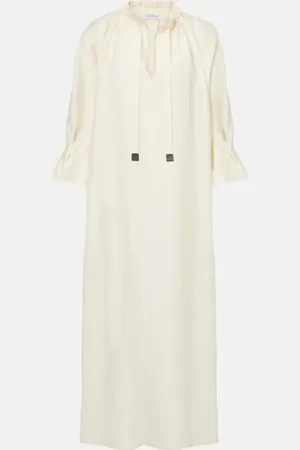 Max Mara Abito lungo Jene in lino e misto seta