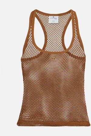 Courrèges Courrèges Tank top Scuba in mesh di cotone