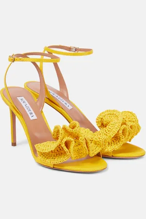 Aquazzura Sandali Noches Tropicales 85 in rafia