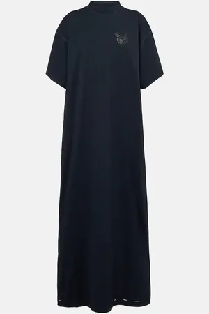Balenciaga Abito T-shirt in jersey di cotone con logo