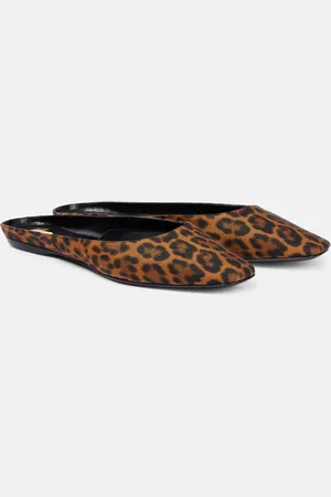 Saint Laurent Mules Lido con stampa leopardata