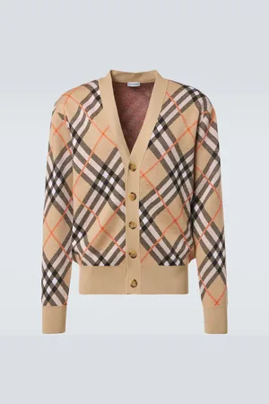 Burberry Cardigan in misto lana Check