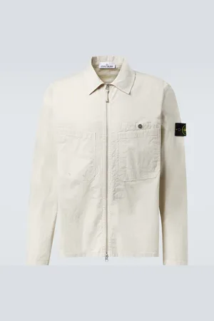Stone Island Giacca camicia in misto cotone