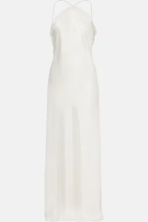 RIXO London Bridal - Abito sottoveste Harlan in raso con pizzo