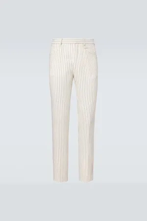 Tom Ford Pantaloni regular Dyllan in lana e seta