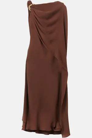 Gucci Abito midi in raso con schiena scoperta