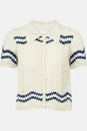 ANNA KOSTUROVA Camicia Nautical in crochet