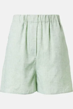 Loro Piana Bermuda Angelo in lino a vita alta