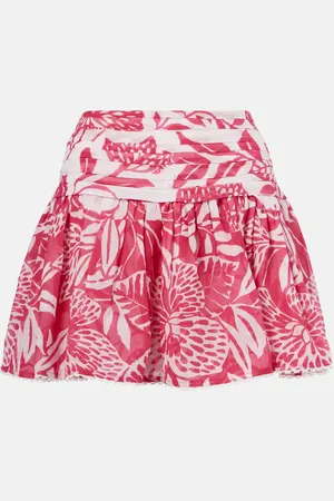 POUPETTE ST BARTH Minigonna Colleen in cotone con stampa floreale