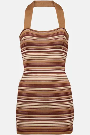 AYA MUSE Abito corto in maglia a righe