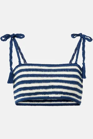 ANNA KOSTUROVA Top cropped Coastal in crochet