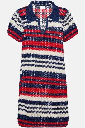 ANNA KOSTUROVA Abito polo in crochet di cotone