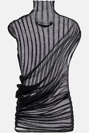 Victoria Beckham Top asimmetrico in misto cotone