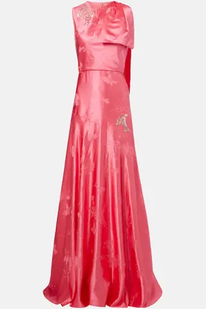 Erdem Abito lungo in jacquard di misto lino