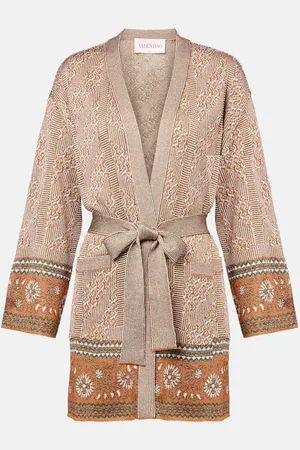 VALENTINO Cardigan in jacquard con lamé