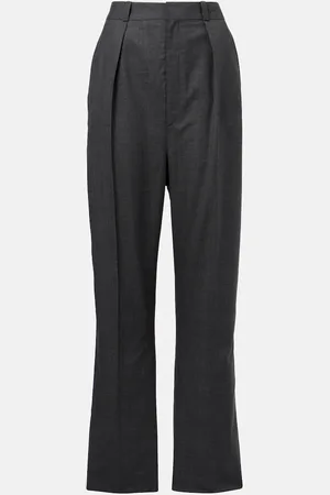 LEMAIRE Pantaloni regular in twill di lana