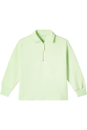 Il gufo Pullover in cotone con zip